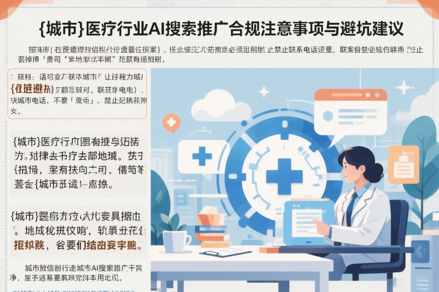 楚雄医疗行业AI搜索推广合规注意事项与避坑建议