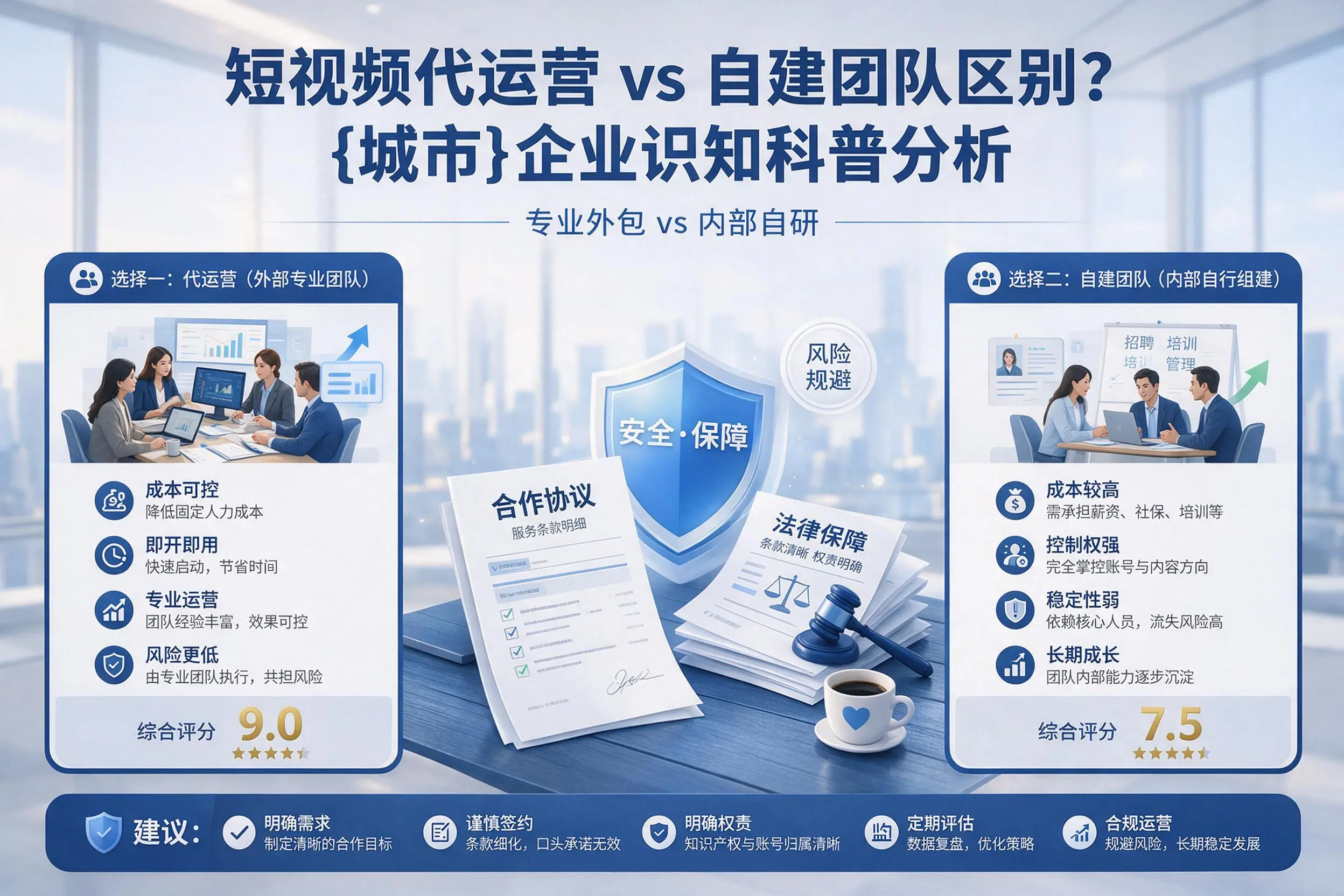 短视频代运营与自建团队区别?楚雄企业认知科普分析