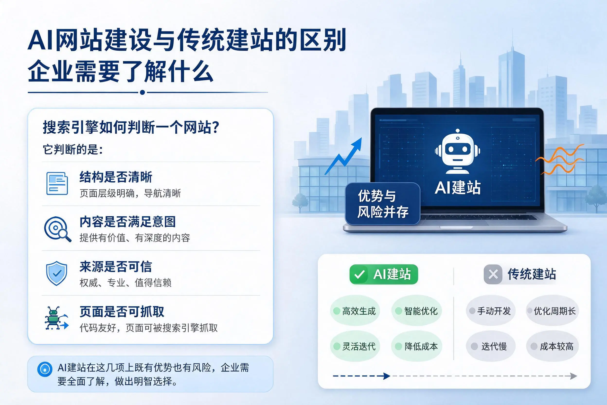 AI网站建设与传统建站的区别，楚雄企业需要了解什么