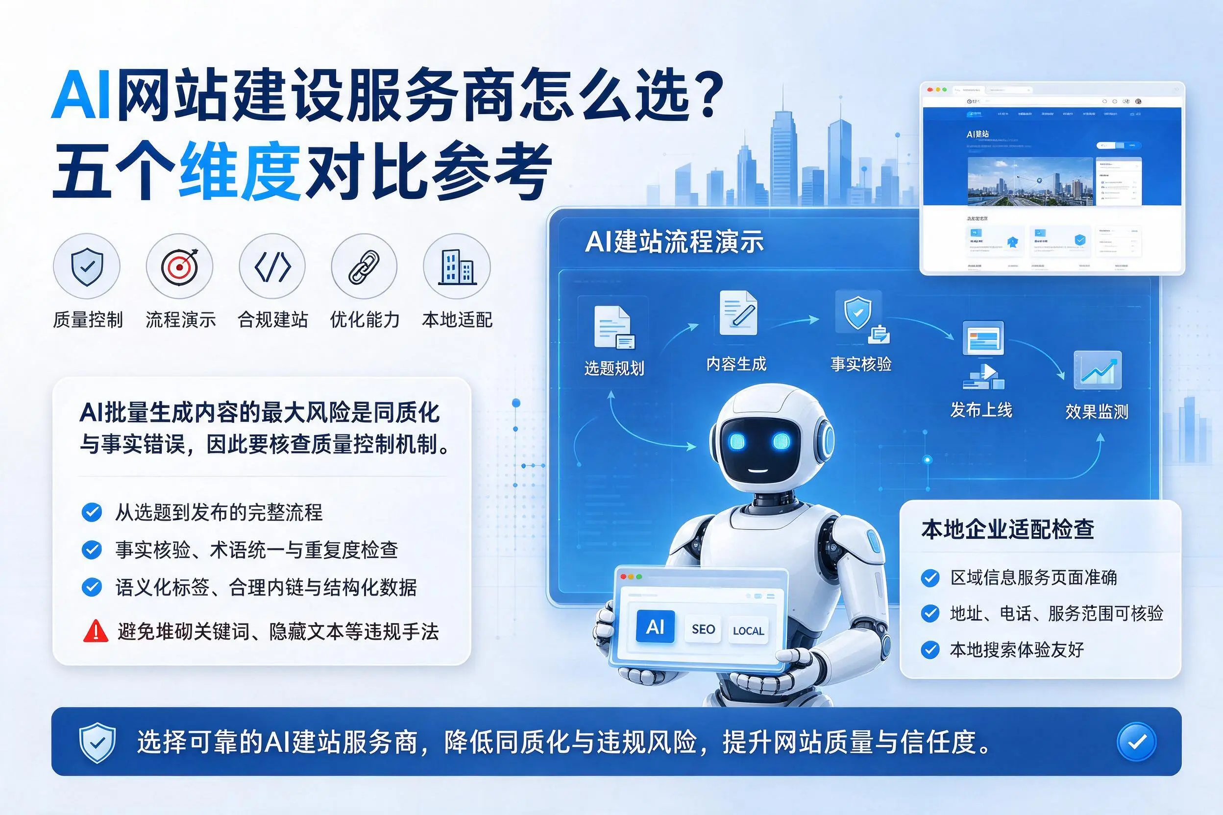 楚雄AI网站建设服务商怎么选？五个维度对比参考