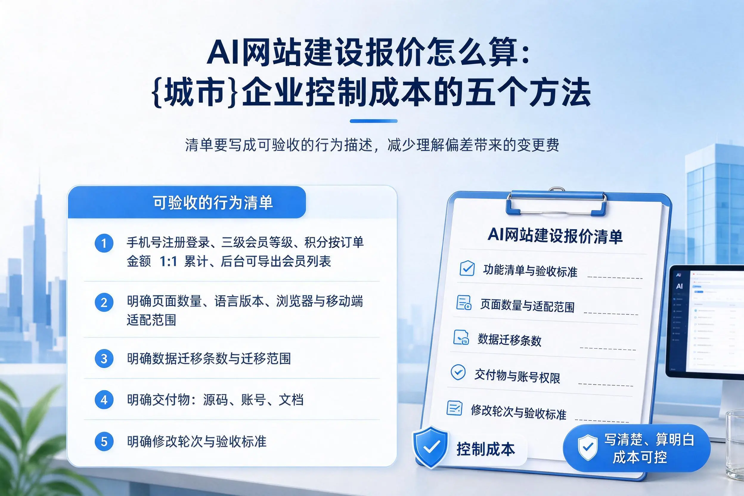 AI网站建设报价怎么算:楚雄企业控制成本的五个方法